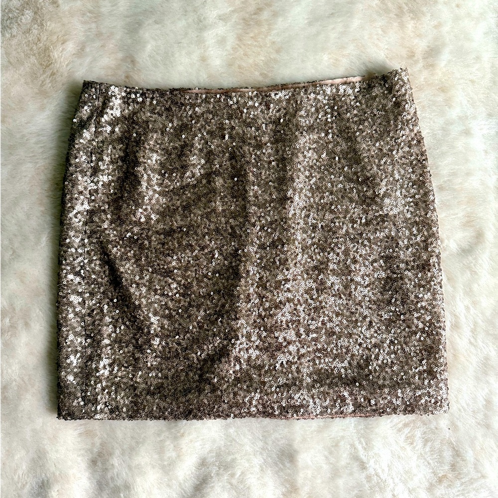 Jeans By Buffalo Gold Sequin Mini Skirt Medium